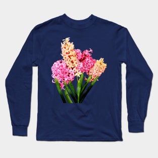 Hyacinths - Orange and Pink Hyacinths Long Sleeve T-Shirt